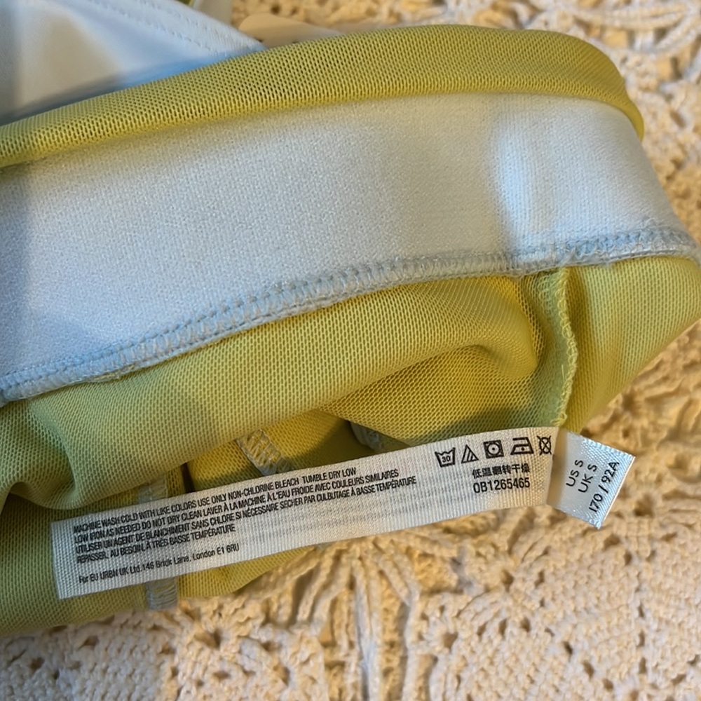 Free People White and Yellow Racerback Crop Top - Picture 5 of 5